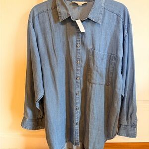 LOFT Chambray Tunic Shirt
